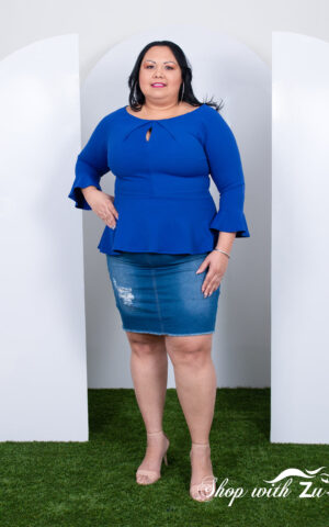 BELL BLUE TOP WITH KEYHOLE