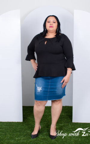 BELL BLACK TOP WITH KEYHOLE