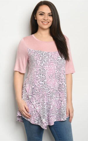 PINK ANIMAL PLUS SIZE TOP