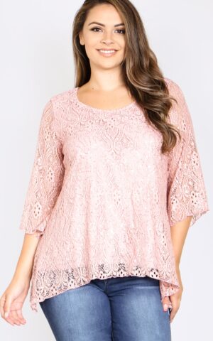 MAUVE SEQUINS BLOUSE