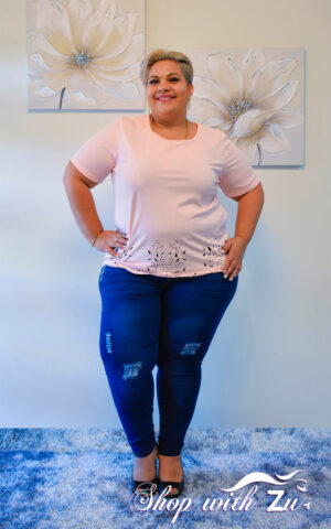 Mauve Hollow Cut Out Blouse