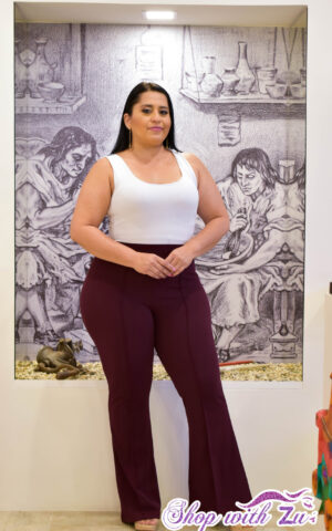 Wine red hight waist pants