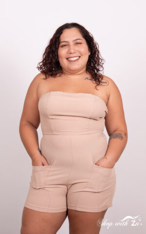 Wrap Tie Front Wide Leg Tube Romper