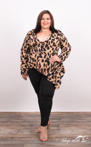 Leopard Belted Top