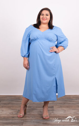 Split Hem Solid Dress