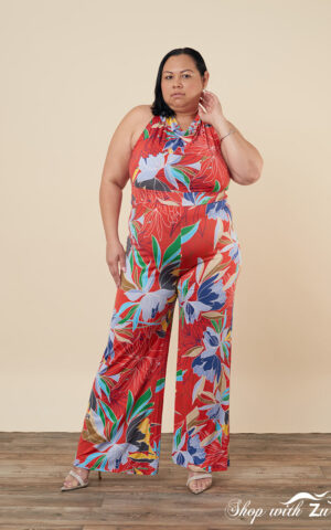 MULTI COLOR PLUS SIZE JUMPSUIT