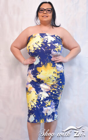 PAINT PRINT TUBE DRESS