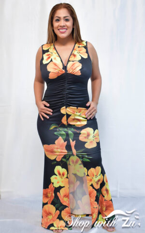 Floral Print Bodycon Dress