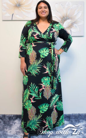 PALM LEAF MAXI DRESS