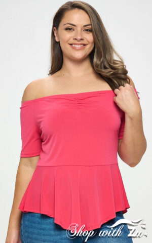 Pink Short Sleeve Knit Top